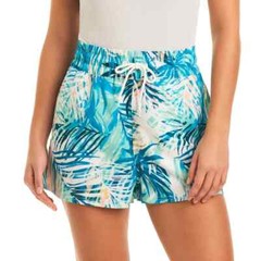 Ocean Pacific Women’s Drawstring with 3 Zipper Pockets Shorts, Multi, Size S