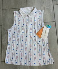 NWT Ladies GOTTEX Pink/blue/white Golf/Tennis/Leisure Shirt-Size Extra Large