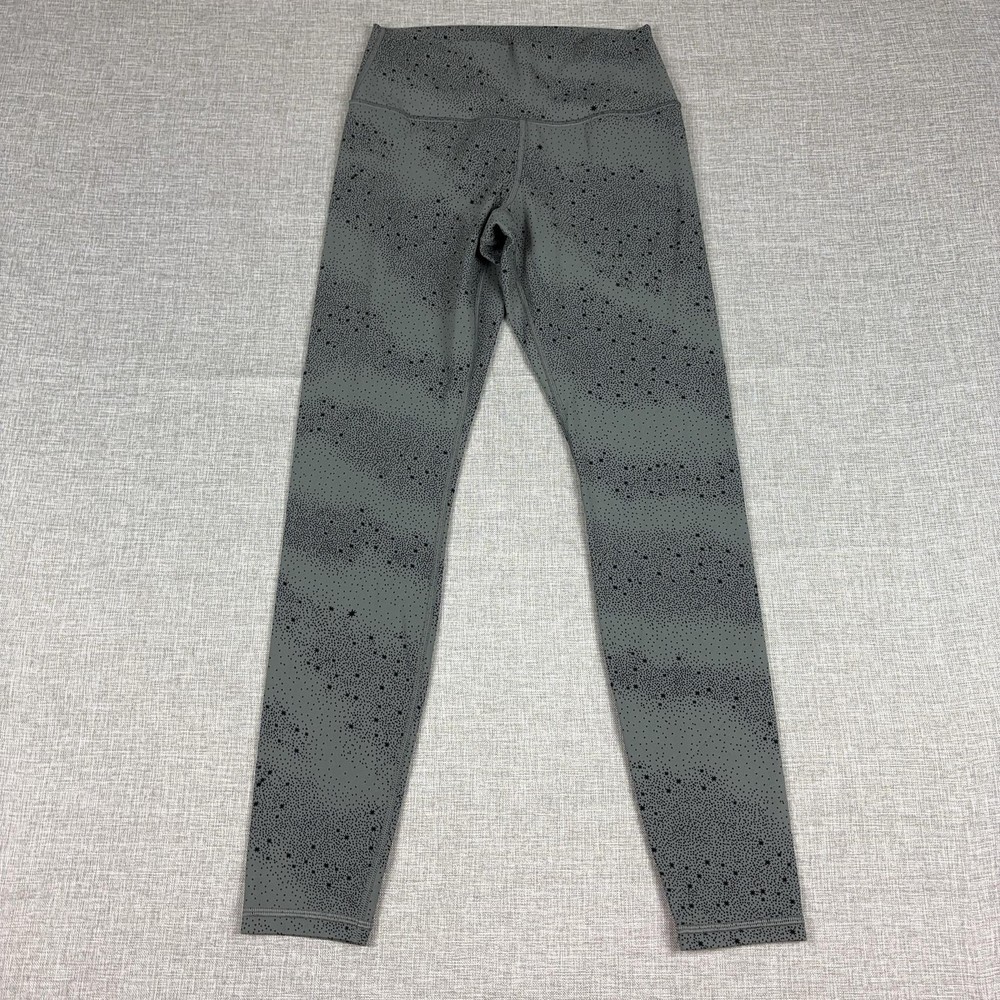 Athleta Leggings Womens M Tall Gray Transcend Tight Ankle Stars Yoga Gym Pants