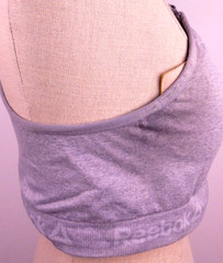 Reebok RN 117927 Gray Wireless Pullover Racer Back Sports Bra Size L (50)