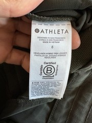 Athleta Headlands Hybrid Trek Jogger Olive Green Hiking Travel Pants Size 8