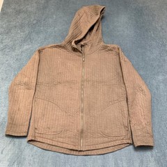 GapFit Jacket Womens Small Beige Full Zip Ribbed Knit Outdoor Athleisure Warm