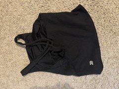 Women’s L Black Solid Wireless Crossback Pullover Sports Bra Activewear