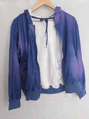 Shein Purple Ombre Zipper Drawstring Hoodie Petite Medium 10 Ladies Pockets Zip