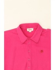 DIESEL Womens Polo shirt UK 14 Medium Pink Cotton AT15