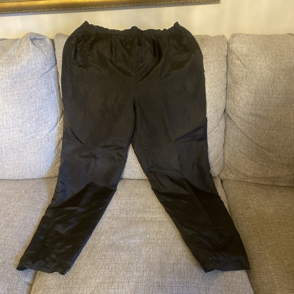 MURELI 100% Silk Pants Women M Lined 100% Nylon Drawstring Pockets Pull On NEW