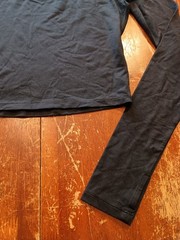 CRZ YOGA Women’s Black Long Sleeve Thumb Holes Cropped Shirt Size XS 0/2