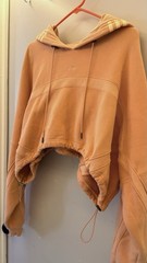 IVY PARK 2-Piece Tan Fleece Hoodie & Pants Set, Relaxed Fit, Size S