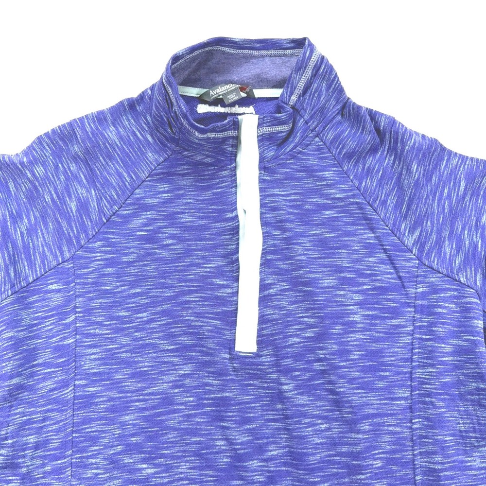Avalanche Womens Long Sleeve Size XXL Purple 1/4 Button Pullover Light Sweater
