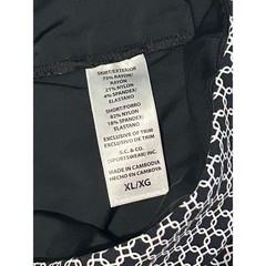 S.C. & Co. Womens Black White Geometric Chain Print Skort XL Stretch Activewear