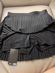 GapFit Women’s Pleated Skort L Black Pull-On Stretch Athletic Tennis Golf