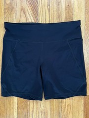 Sweaty Betty The Power Biker Shorts size medium, 15cm/6″ inseam Black, Pockets
