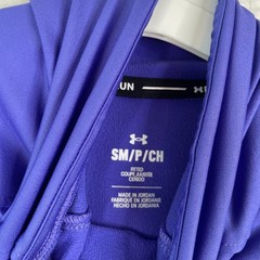 Under Armour Womens Purple ColdGear Running Top Funnel Neck Thumbholes Small