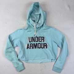 Under Armour Women’s Hoodie Cropped Loose XS Teal Deep Hold Athleisure Workout