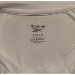 Reebok Womens White Thrive Mixed Mesh SS Athletic Top Blouse Size Large NWT