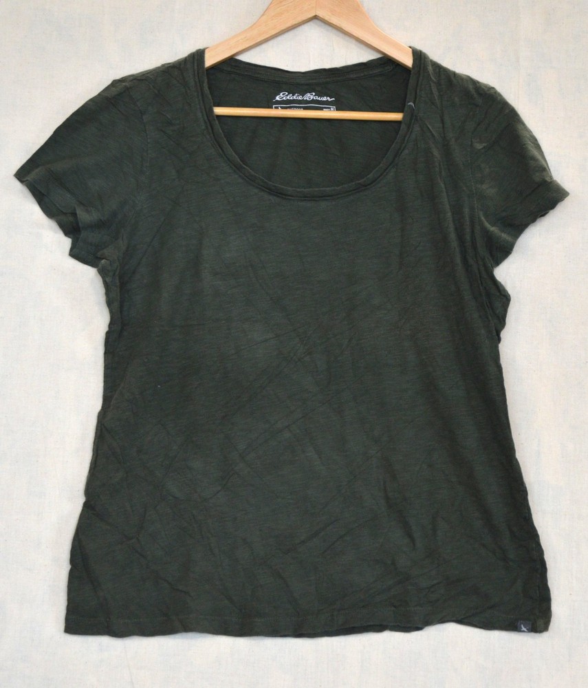 Eddie Bauer Green Cotton T-Shirt Women’s M Outdoor