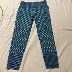 Sweaty Betty Grren And Blue Geometric Shapes Size 8