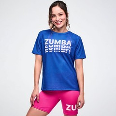 Zumba Color Spree Mesh Crew Neck Raglan Sleeve Top – So Into Blue ~XS S M L