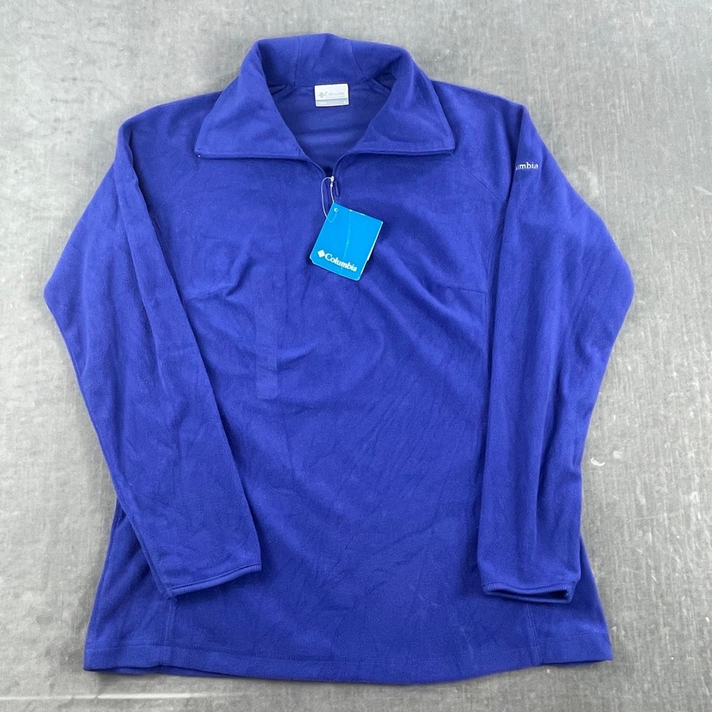 Columbia Womens Large Blue Arctic Air Fleece 1/2 Zip Pullover XL6624-516