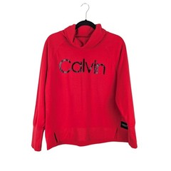 Calvin Klein Performance Women’s Red Cowl Neck Pullover Sweatshirt Size Large