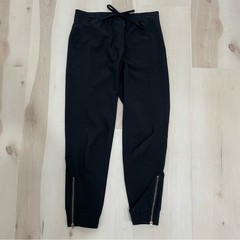 Albion Jetsetter Black Joggers Zipper Drawstring Athleisure Women’s XXS