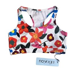 Rio Yoga Activewear Set Small Floral Leggings Sports Bra Brazil Eco Colorful