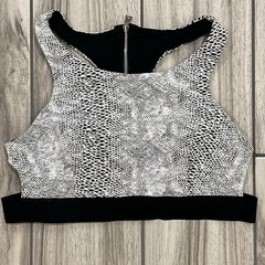 BLUE LIFE FIT SNAKE PRINT STRAPPY SPORTS BRA ACTIVE TOP MULTI ZIP MEDIUM