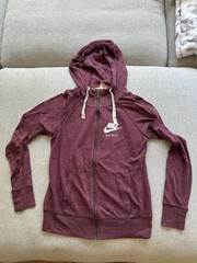 Nike Gym Vintage Full-Zip Maroon Hoodie Women’s S