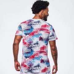 Apres Zumba Unisex Crew Neck Tee ~ Blue/White ~ XS/S M/L XL/XXL ~ New!