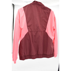 Reebok Pink/Maroon Long Sleeve Full Zip Windbreaker Jacket Women’s Size Large