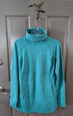 Duluth Trading Co Plushcious Funnelneck Tunic Women’s XS Teal Heathered 83830