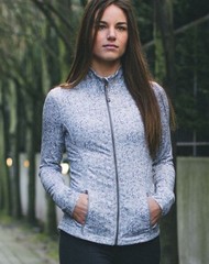 Lululemon First Release Forme II Jacket Petit Fleur Silver Spoon Size 4