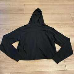 NWT Rag & Bone Women’s Principal Cropped Hoodie Logo Black Size XS