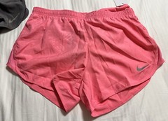NEW Nike Women’s Pink Gray Blue Yellow Dri-FIT Running Shorts Brief Lot Of 3 M