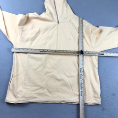 Izod Golf Hoodie Womens Large Yellow Stretch 1/2 Zip Pullover Hooded Sweatshirt