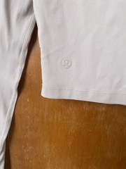 Lululemon All Aligned Mockneck Crop Long-Sleeve Shirt Nulu Bone Size 6 W3DVWS