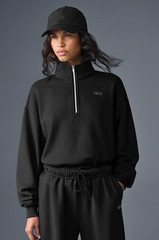 ALO Accolade 1/4 Zip Pullover Unisex French Terry Oversized Sweatshirt