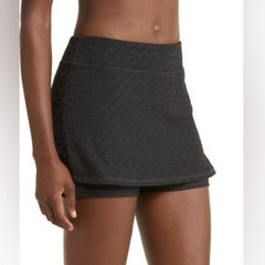 NWT Zella Black Jacquard Textured Skort Size S Golf Tennis Athletic Breathable