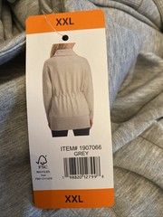 Converse Women’s Full-Zip Jacket XXL Soft Long Beautiful Anywhere Any Time Gray