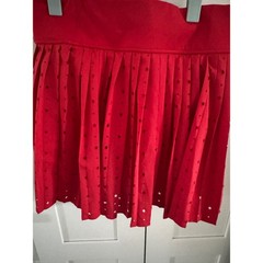 T/S by Thrive Red Star Laser Cut Pleated Tennis Skort XS