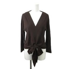 Max Mara Wool Blend Knit Long Sleeve Dark Brown AU14 (JP40/US M) 44in 112cm