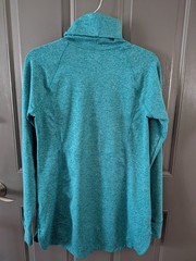 Duluth Trading Co Plushcious Funnelneck Tunic Women’s XS Teal Heathered 83830