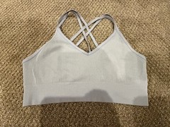 Aerie Sports Bra Purple/Lavender Criss-Cross Straps Size XXL RN54485 NO PADS!!!