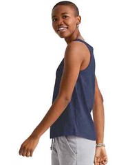 Hanes Tank Top Original Women 100% Cotton Soft Banded Neck Athletic Navy Heather