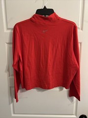 NIKE YOGA DRI-FIT LUXE WOMEN’S LONG SLEEVE CROP TOP DR2203-727 Size XXL Red