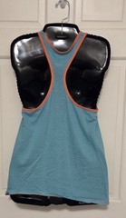 Champion Women’s M Racerback Tank Top Teal Blue Orange Mesh Athletic Gym…