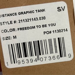 BROOKS NWT White/Multi “Freedom To Be You” Tank Top M