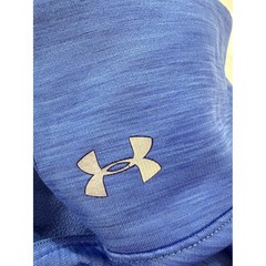 Under Armour ColdGear Womens Large Blue Heathered 1/4 Zip Thumbhole Top L