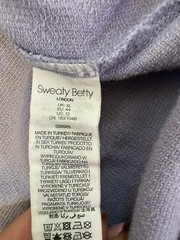 Sweaty Betty London Women’s XL Purple Fleece Cotton Crewneck Relaxed Sweatshirt