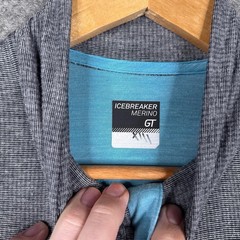 Icebreaker Merino GT Sweater Womens Medium M Grey Full Zip Wool Gorpcore